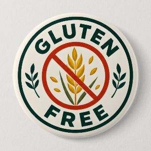Gluten Free 10 Cm Round Badge