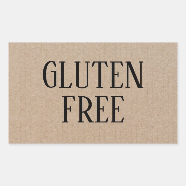 Gluten Free Allergy Safe Culinary Rectangular Sticker (Front)