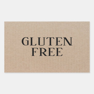Gluten Free Allergy Safe Culinary Rectangular Sticker