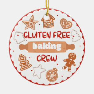 Gluten Free Baking Crew Ceramic Tree Decoration