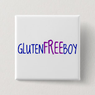 Gluten Free Boy 15 Cm Square Badge