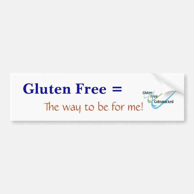 Gluten Free Bumper Sticker - Customised (Front)