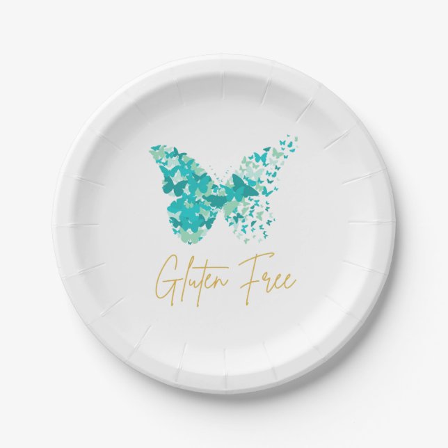 Gluten Free Butterfly Aesthetic Party Plate (Front)