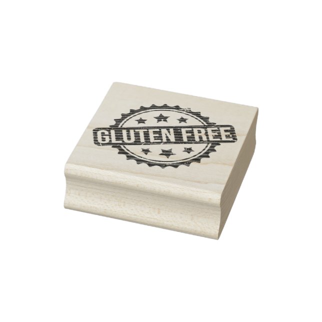 Gluten Free Button Rubber Stamp (Stamp)