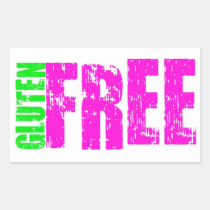 Gluten Free Cheerful Art Rectangular Sticker