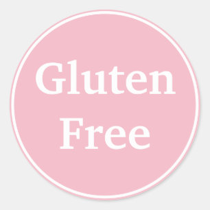 Gluten-Free. Custom Text. Food. Diet. Label. Classic Round Sticker
