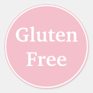 Gluten-Free. Custom Text. Food. Diet. Label. Classic Round Sticker