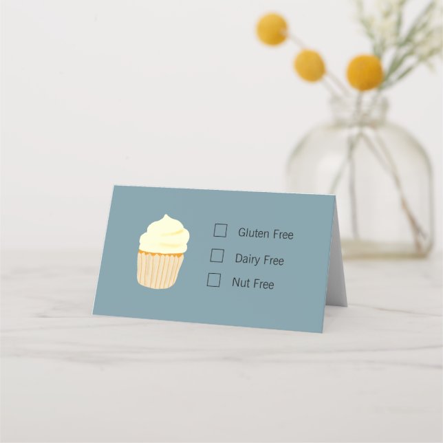 Gluten free folded table sign place card (Back)