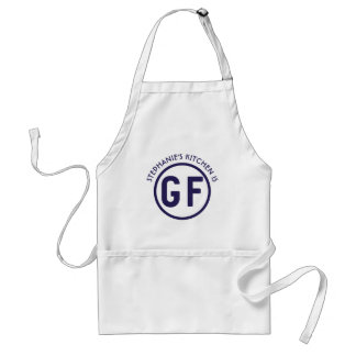 Gluten Free GF Circle in Navy Blue Apron