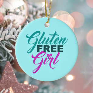 Gluten Free Girl Ceramic Tree Decoration