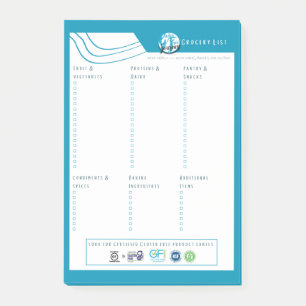 Gluten Free Grocery List   Fillable Notepad