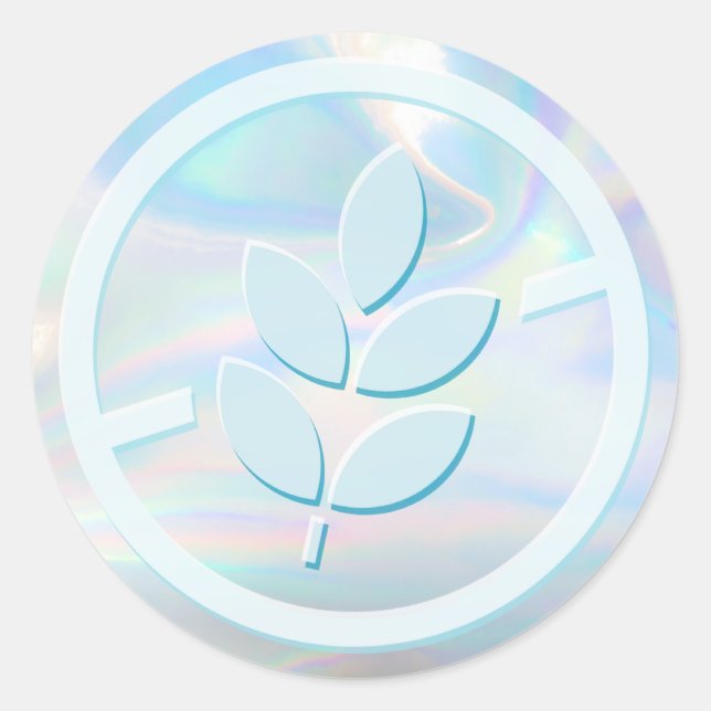 Gluten Free Holographic Classic Round Sticker (Front)
