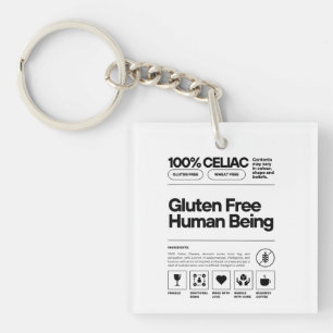 Gluten Free Human Being Key Ring