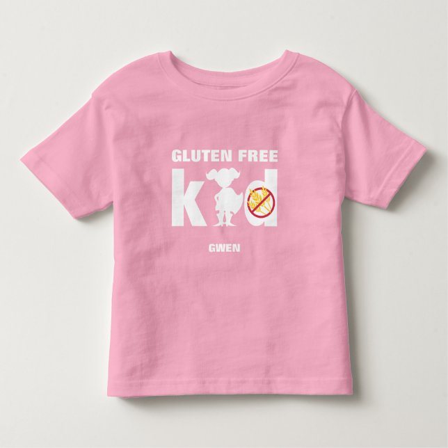 Gluten Free Kid Super Girl Celiac Shirt (Front)