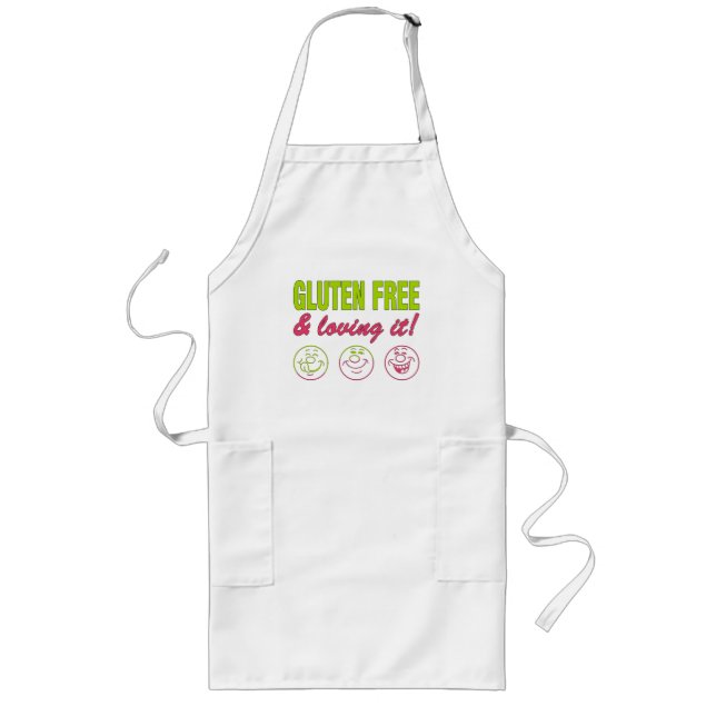 Gluten Free & Loving it! Gluten Allergy Celiac Long Apron (Front)