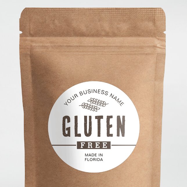 Gluten Free Modern Desserts Bakery Food Label (Use this no gluten product label on any type of product and promote your gluten-free range)