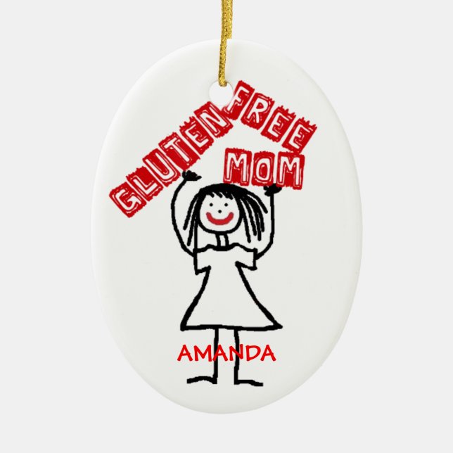 Gluten Free Mum Christmas Ceramic Tree Decoration (Front)