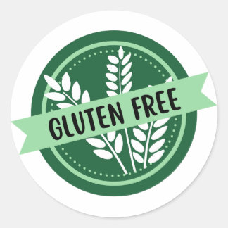 Gluten Free, No Gluten, Celiac  Classic Round Sticker