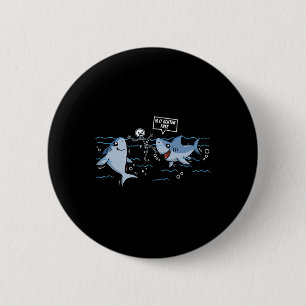 Gluten Free Shark Gift Celiac Disease 6 Cm Round Badge