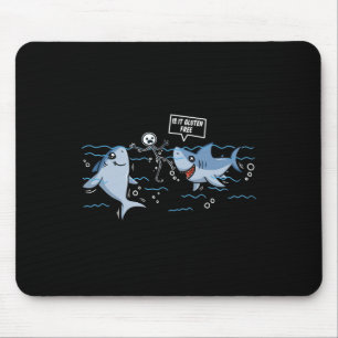 Gluten Free Shark Gift Celiac Disease Mouse Pad
