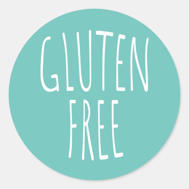 Gluten Free Text Classic Round Sticker (Front)