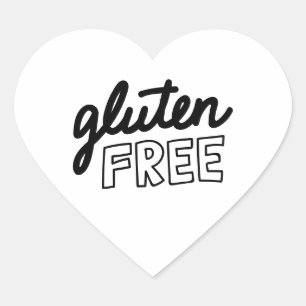 Gluten Free Typography Classic Round Sticker