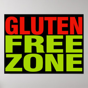 Gluten Free Zone (celiac disease) Poster