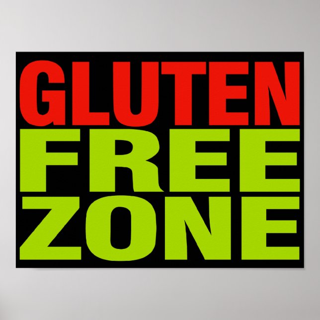 Gluten Free Zone (celiac disease) Poster (Front)