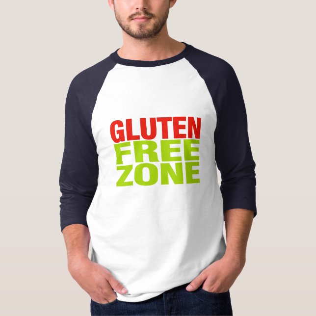 Gluten Free Zone (celiac disease) T-Shirt (Front)