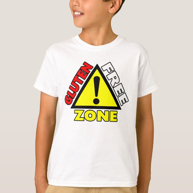Gluten Free Zone (celiac disease - wheat allergy) T-Shirt (Front)