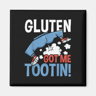 Gluten Got Me Tootin Gluten Allergy Celiac Disease Magnet