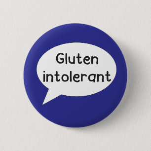 Gluten intolerant pin badge