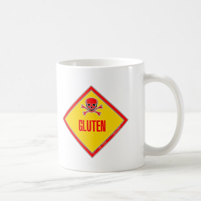 Gluten Poison Warning Coffee Mug (Right)