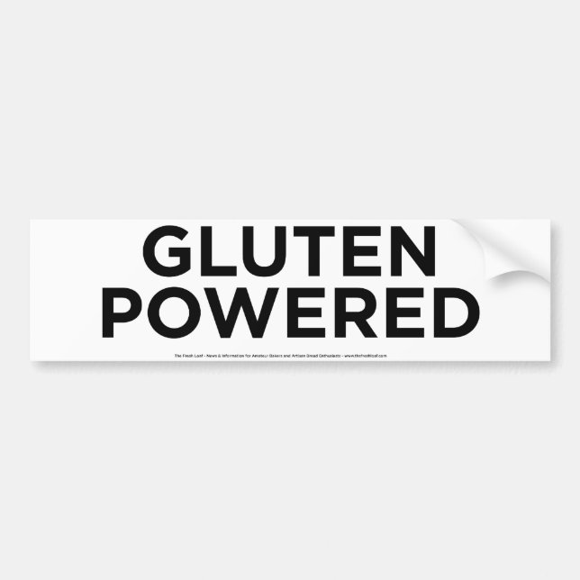 Gluten Powered Bumper Sticker (Front)