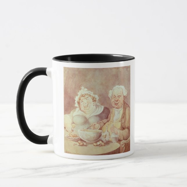 Gluttons, c.1800-05 mug (Left)