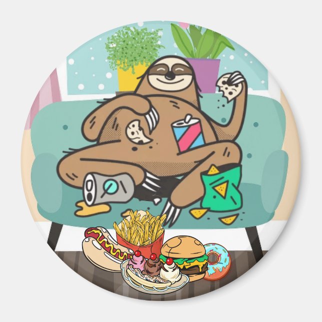 Gluttony Sloth Magnet (Front)