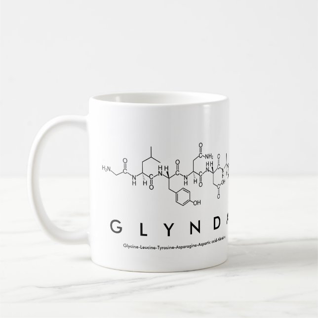 Glynda peptide name mug (Left)