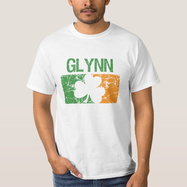 Glynn Surname Clover T-Shirt (Front)
