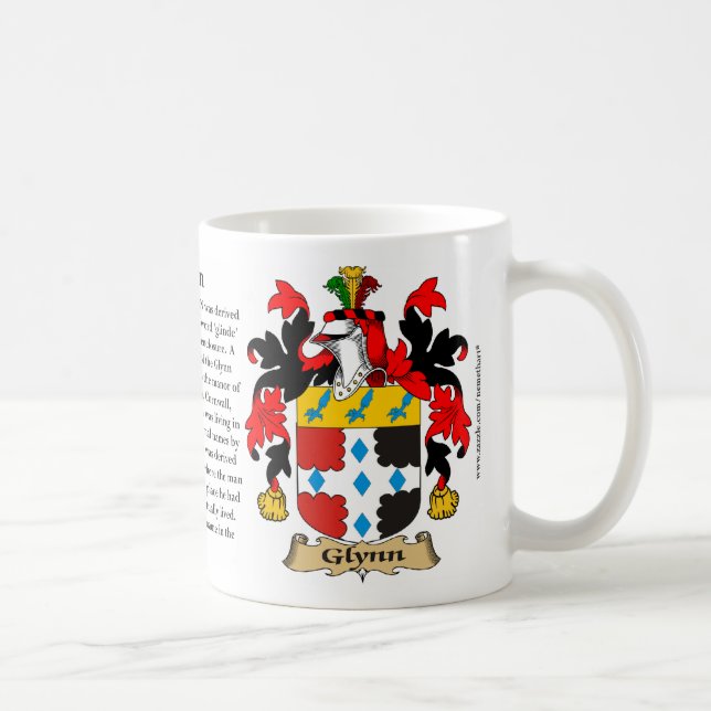 Glynn, the Origin, the Meaning and the Crest Coffee Mug (Right)
