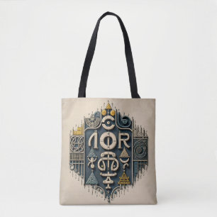 Glyphic Nexus Tote Bag