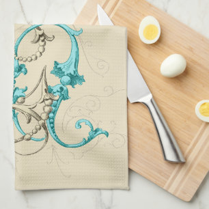 GM MG Monogram Tea Towel