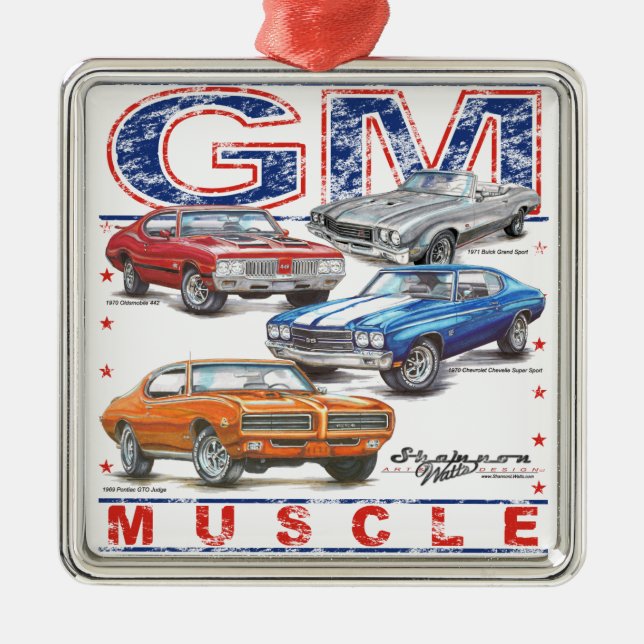GM Muscle Metal Tree Decoration (Front)