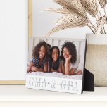Gma & Gpa Grandparents Personalised Photo Plaque<br><div class="desc">Create a sweet gift for grandparents with this personalised photo plaque. "Gma & gpa" appears beneath your photo in chic grey lettering,  with your custom message and grandchildren's names overlaid.</div>