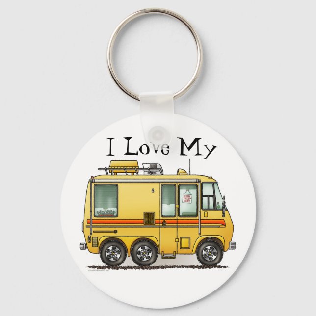 GMC Motor Home RV Keychain I Love (Front)