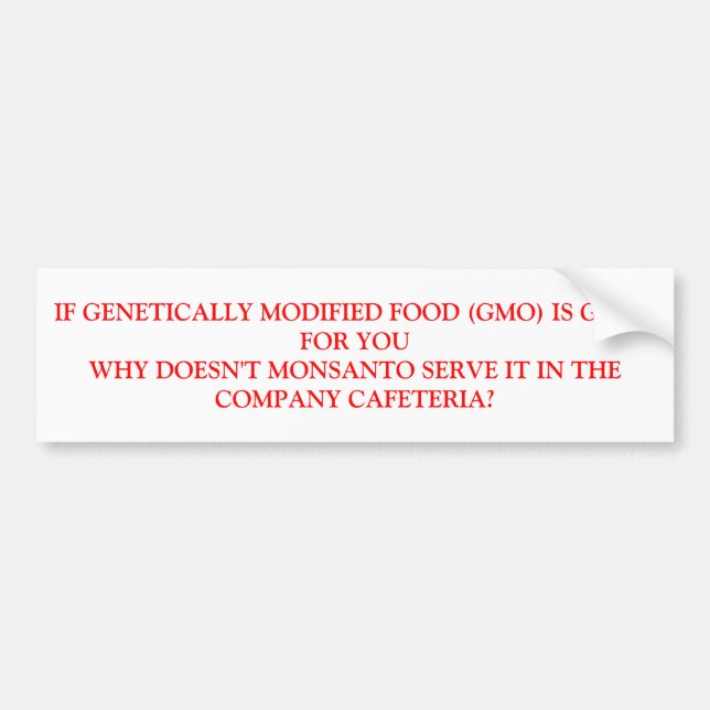GMO BUMPER STICKER (Front)