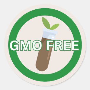 GMO Free Food Allergy Alert Classic  Round Sticker
