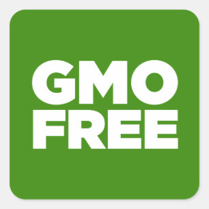 GMO FREE (GREEN) SQUARE STICKER