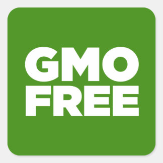 GMO FREE (GREEN) SQUARE STICKER