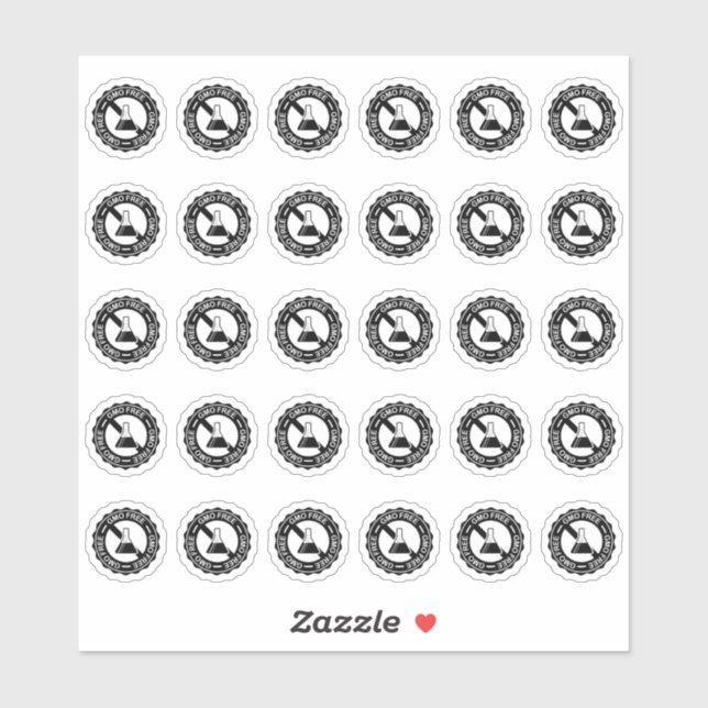 GMO Free Mini Natural Organic Food Packaging Label (Sheet)