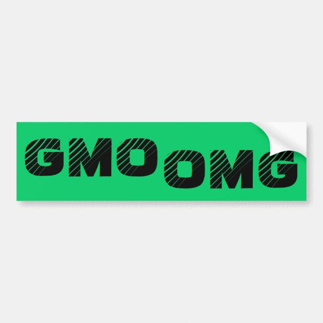 GMO OMG Bumper Sticker (Front)